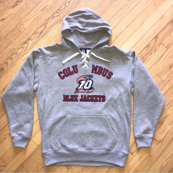 J America Shirts Nhl Columbus Blue Jackets Sweatshirt Hoodie Size